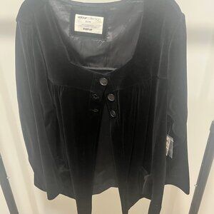 3/4 Sleeve Velour Sweater